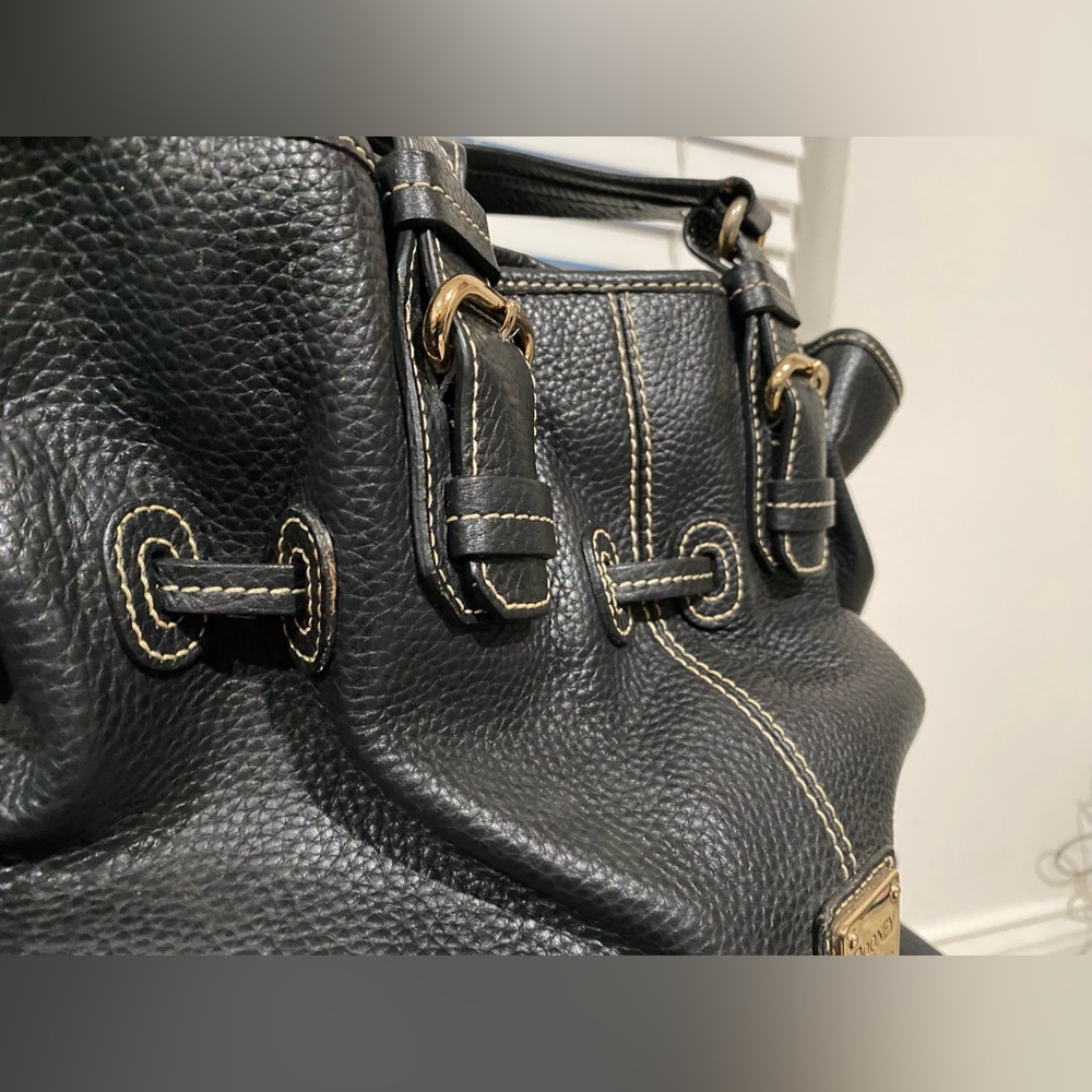 Dooney & Bourke Large Leather Drawstring Tote - Picture 9 of 15